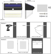 Solar wall light size and installation