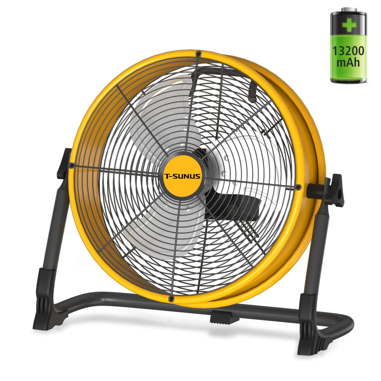 Cordless 12" Floor Fan with Quiet Brushless Motor (13200mAh)