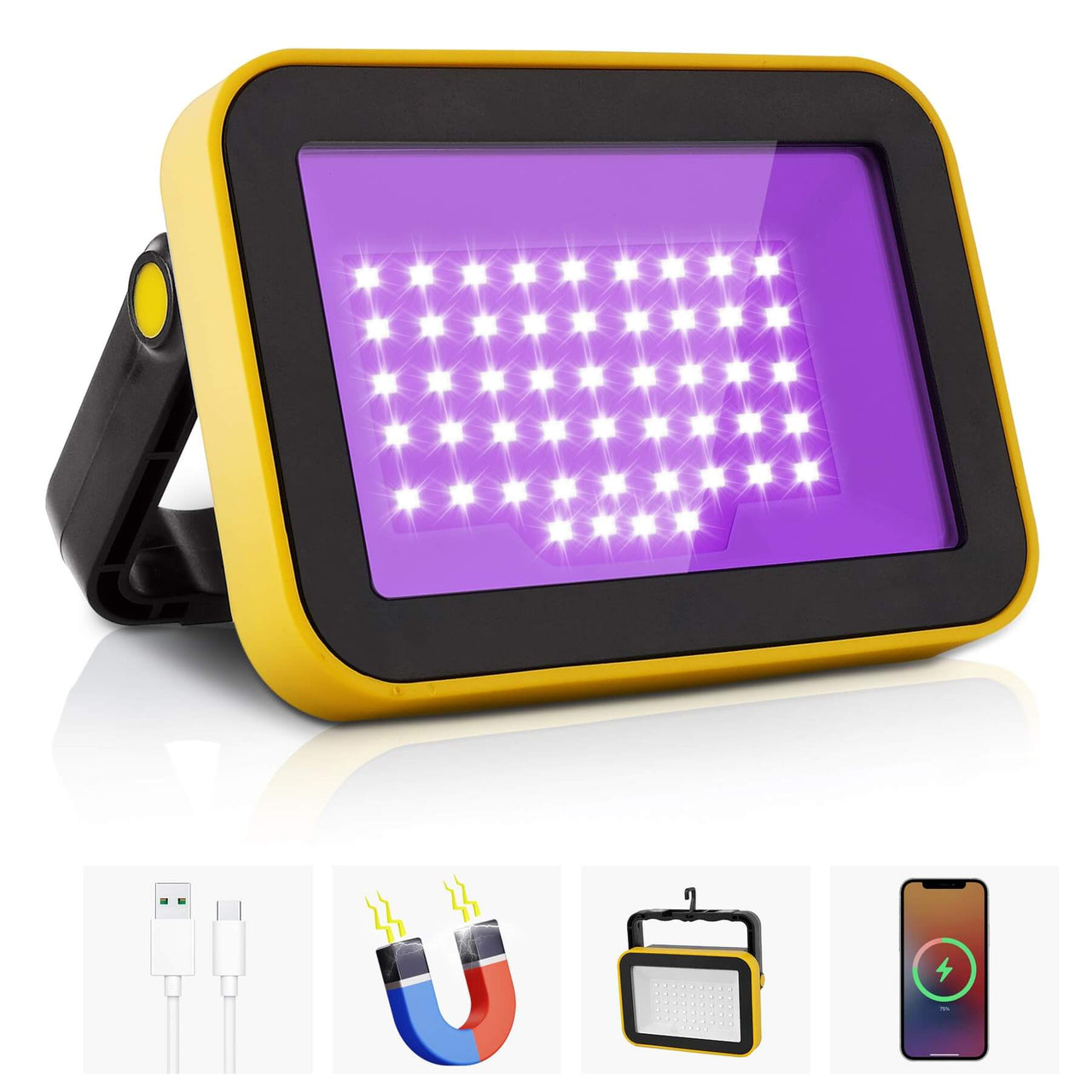 Rechargeable LED Black Light 395nm LED Flood Light