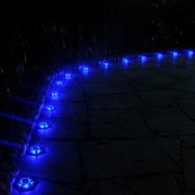 blue solar driveway markers