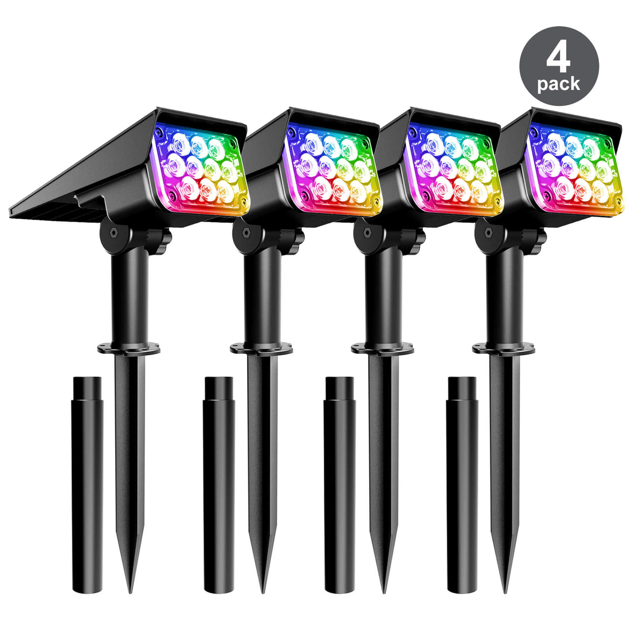 RGB Solar Landscape Spotlights Waterproof