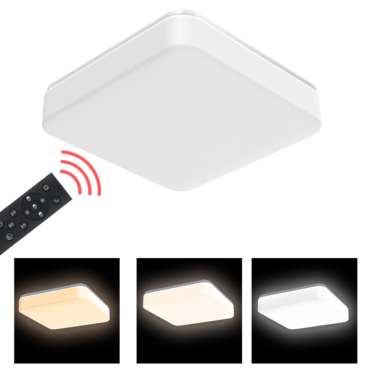 Square LED ceiling light