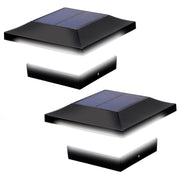 White solar post cap lights 2 pack