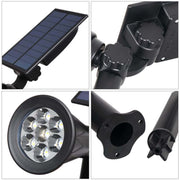 7 LEDs solar spotlight detail display