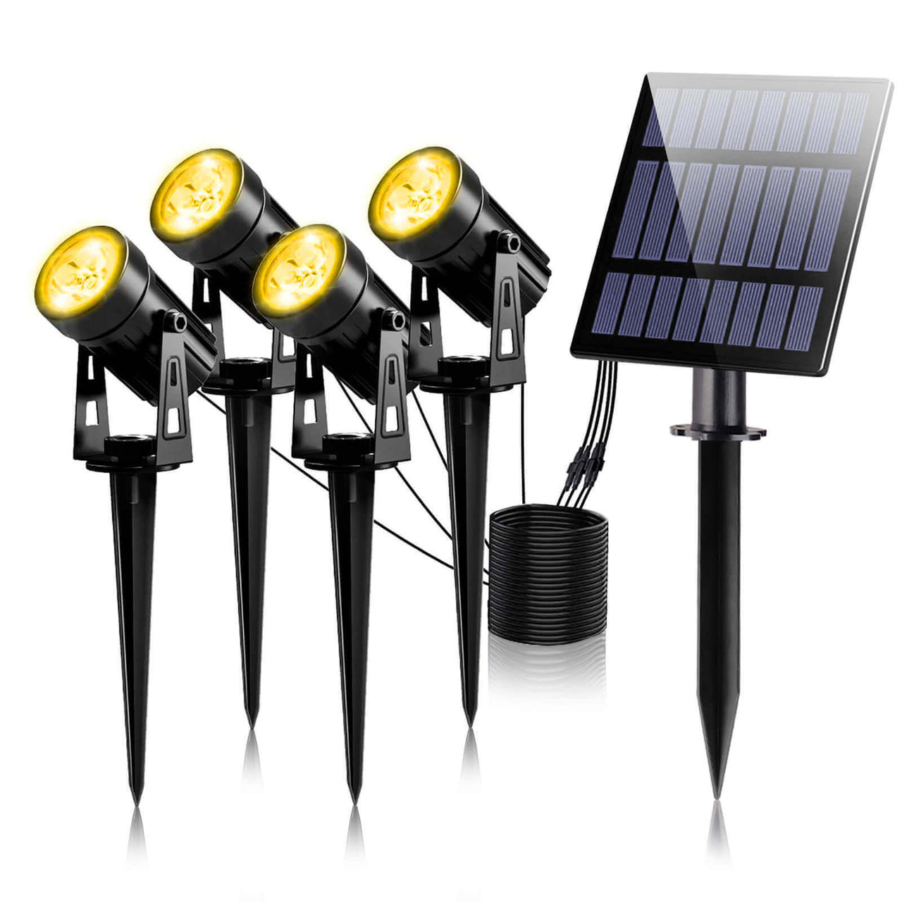 TSUN Separate LED Solar Spot Lights Warm White