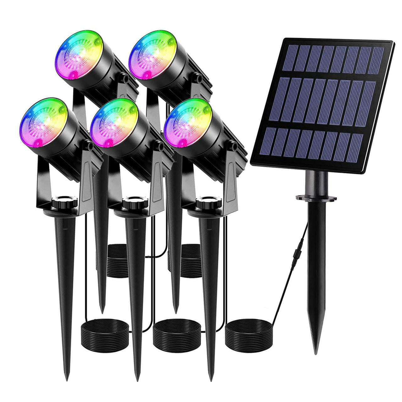 5 in 1 Color Changing Solar Landscape Spotlights