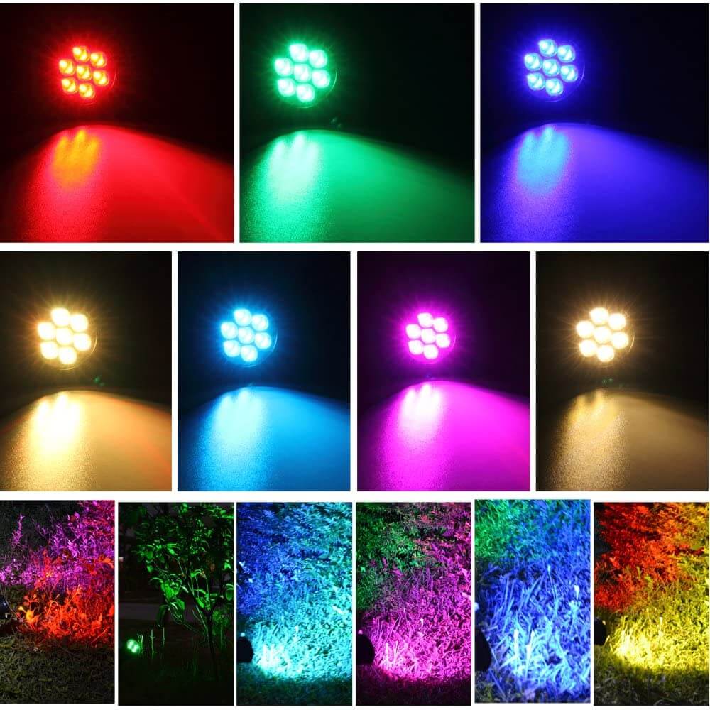 Multi color led solar separate spotlight