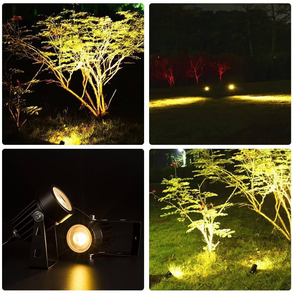 Warm Solar Spotlight | Landscaping Yard Lighting | TSUN Lighting