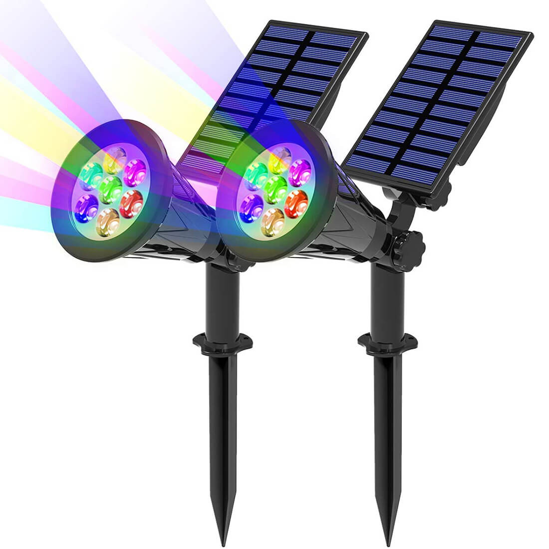 TSUN Outdoor Solar Spot Lights | Multicolor Pathway Lights