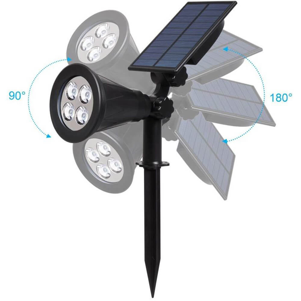 Flexible angle illumination of solar spotlight