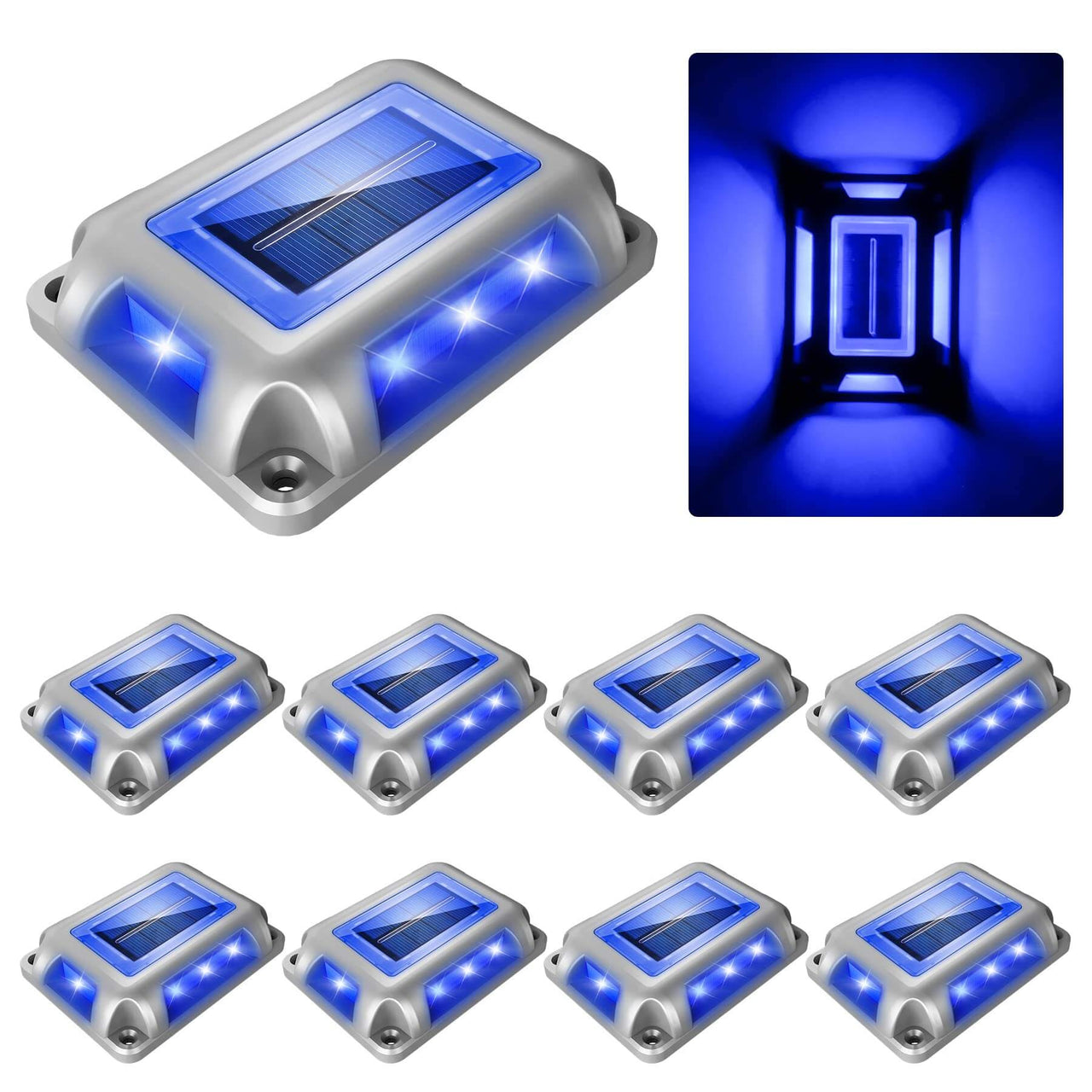 TSUN Rectangle Solar Deck Lights Blue