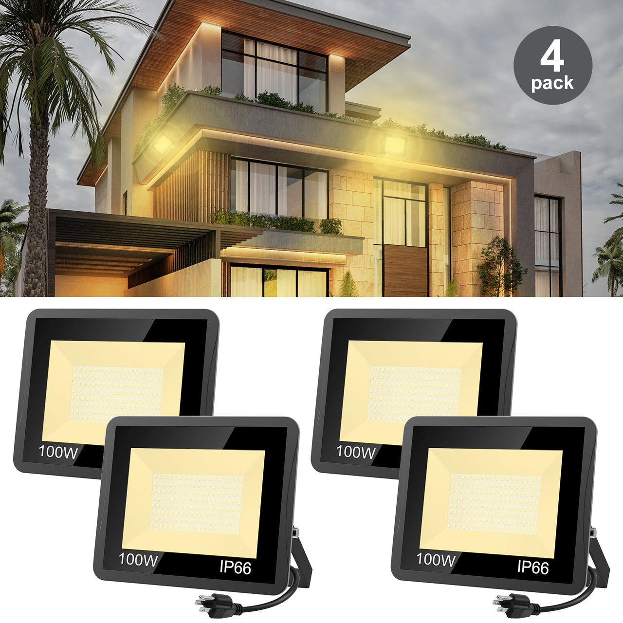 TSUN 100W LED Flood Lights White | Warm White