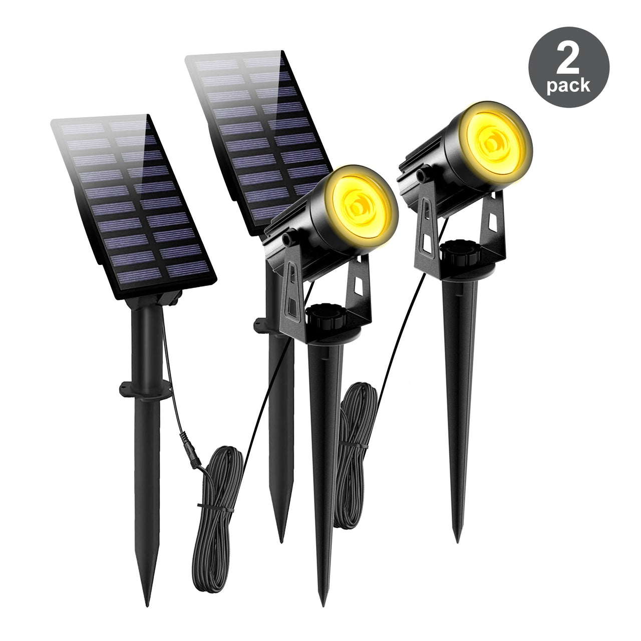 TSUN Solar Spotlights Outdoor Garden Lights Warm White