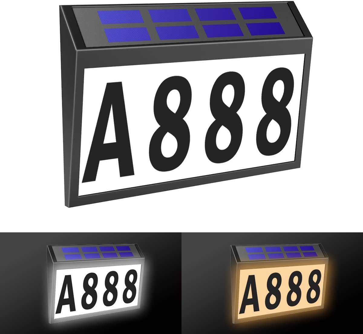 Solar House Number Light | Home Plaque Address Sign Light|TSUN Lighting