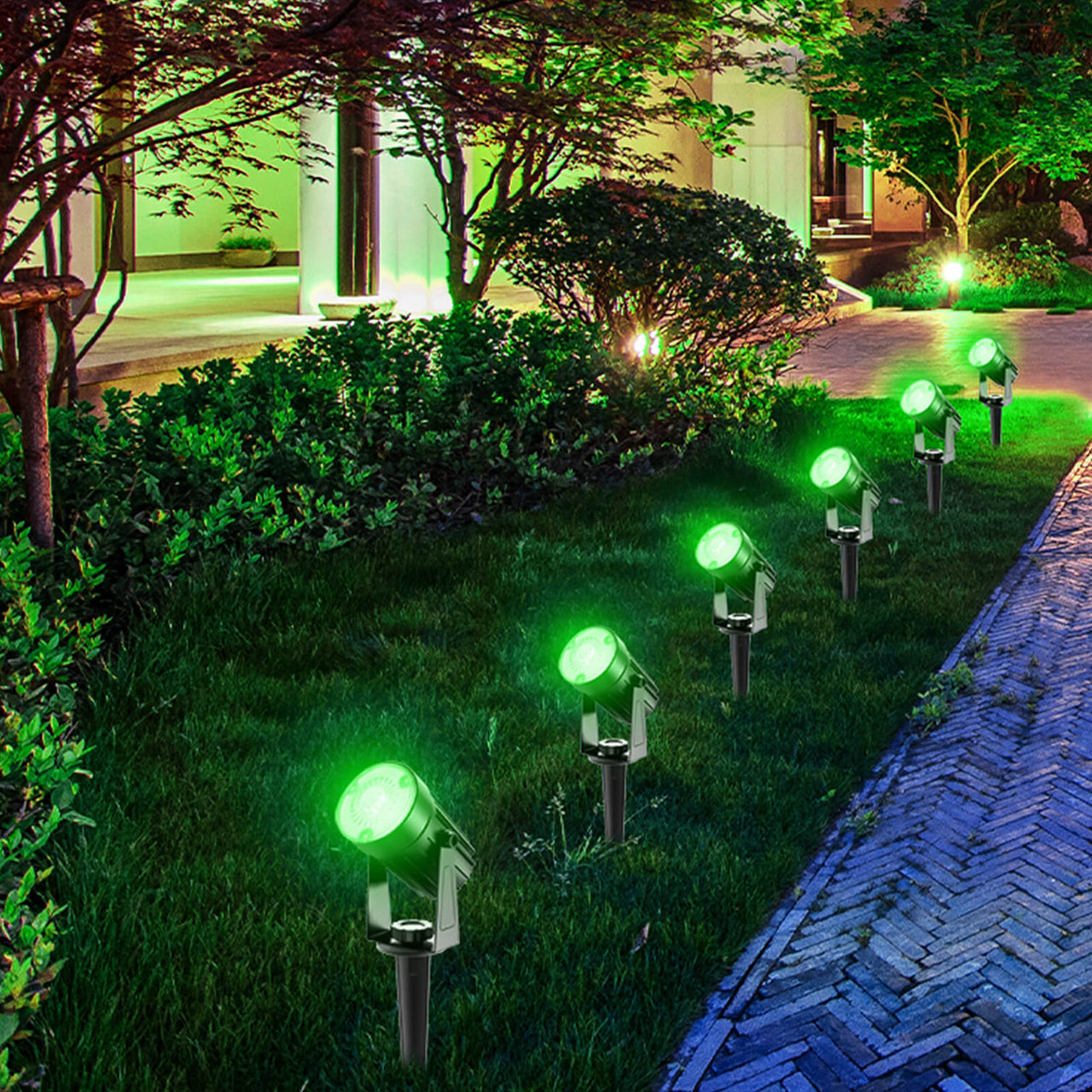 TSUN Green Solar Spot Lights with Separate