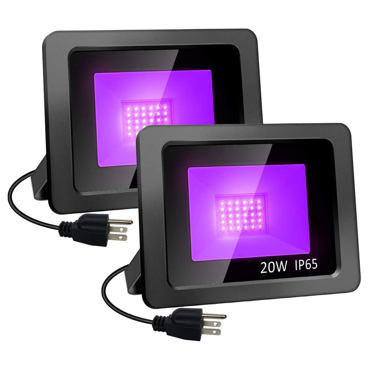 20W TSUN LED Purple Flood Black Lights 2Pack