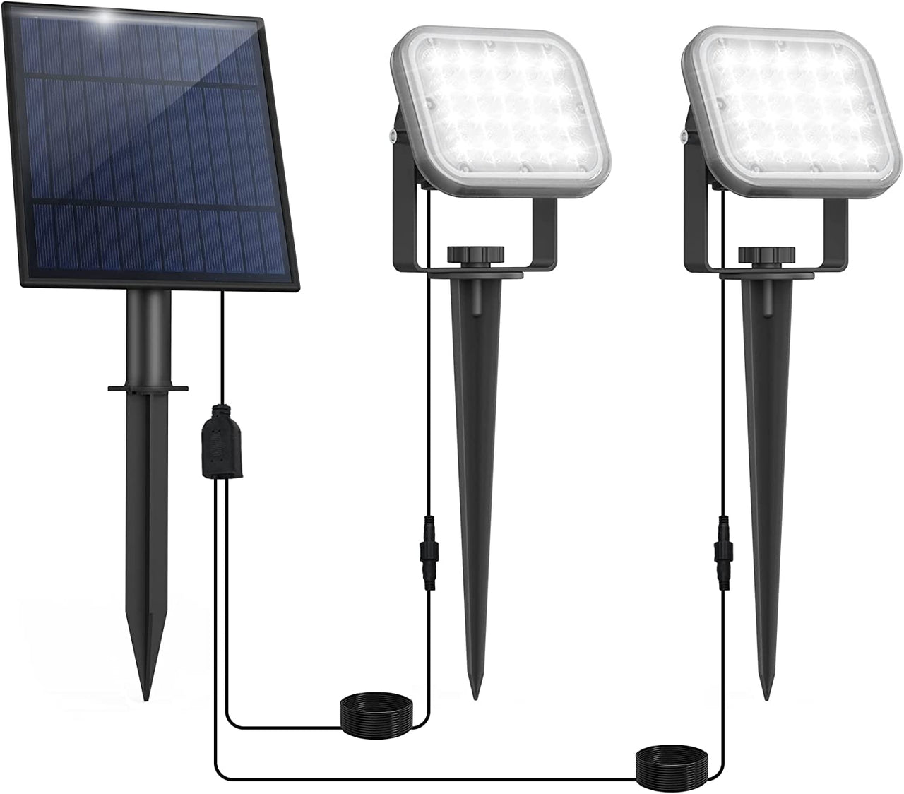 TSUN White Solar Spot Lights with Separate