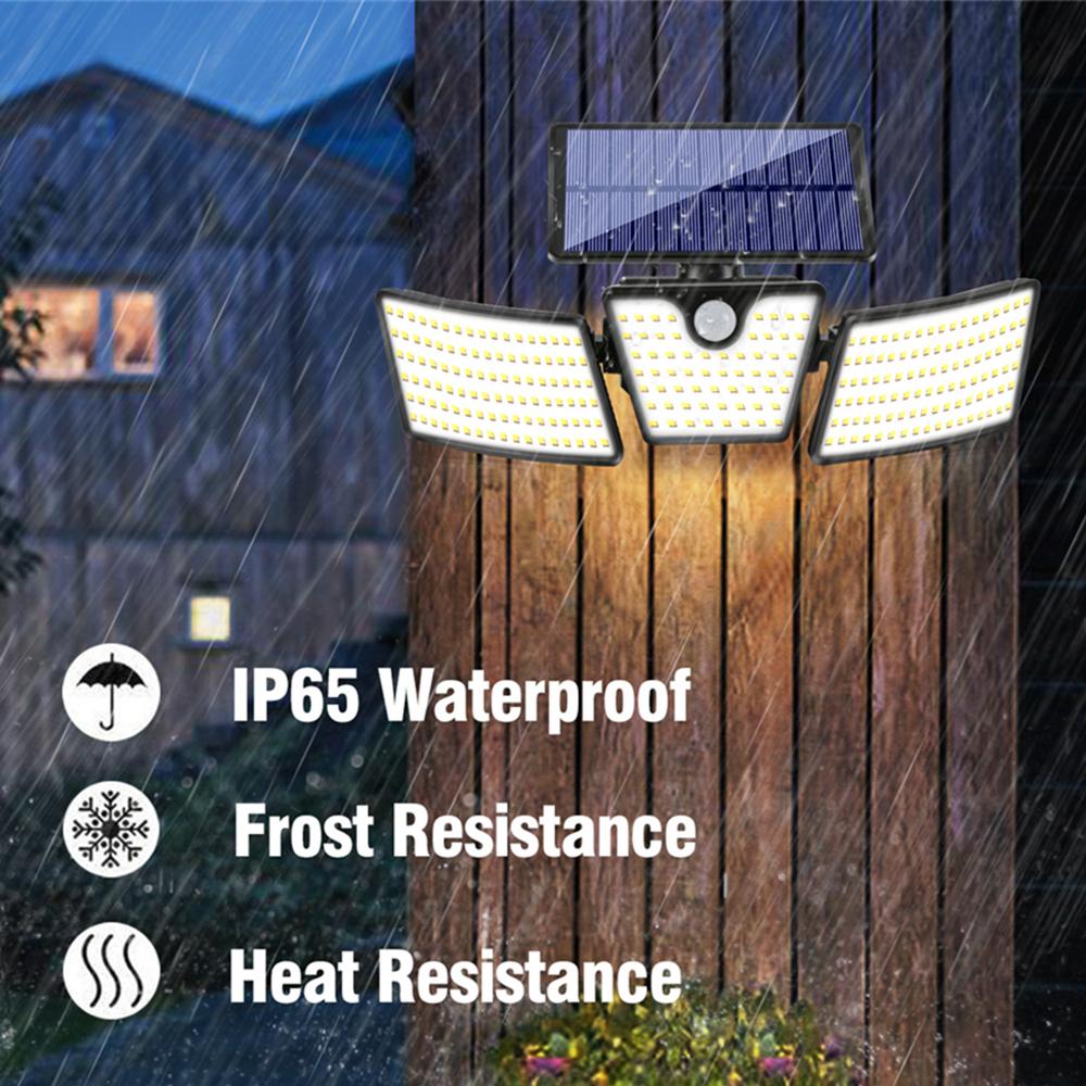 Three Heads Solar Wall Light