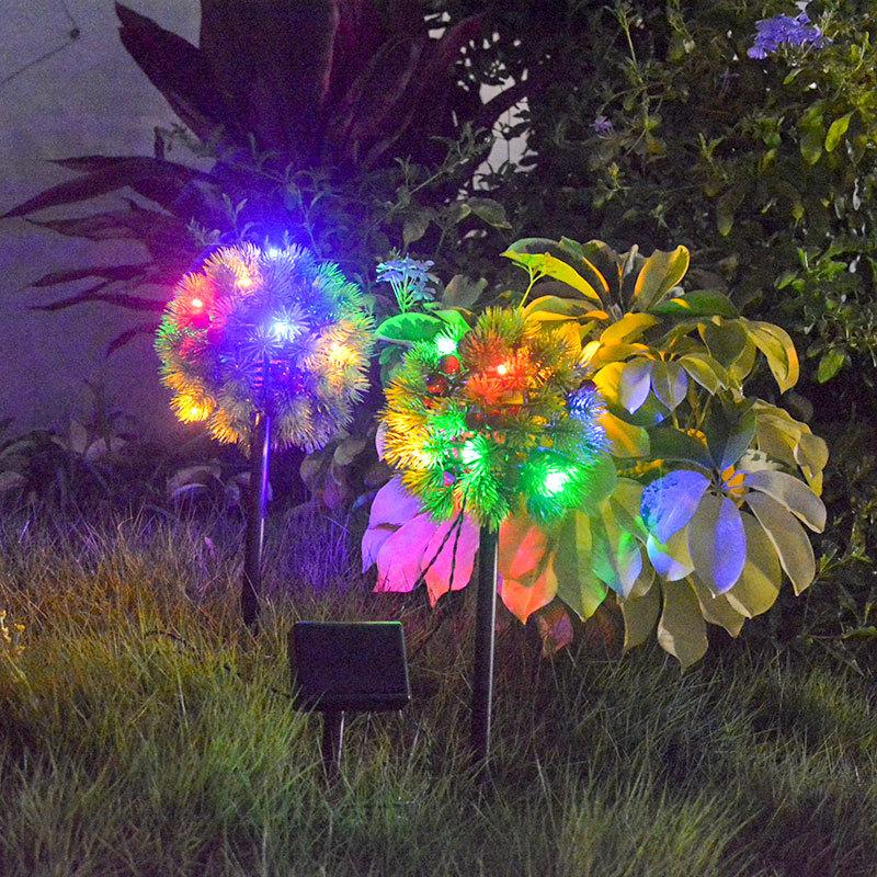 Solar Pine Needle Flower Ball Lights